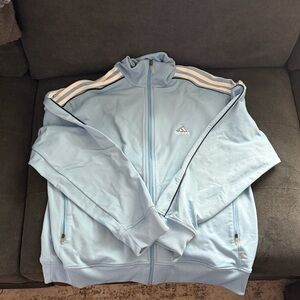 Vintage baby blue adidas track jacket